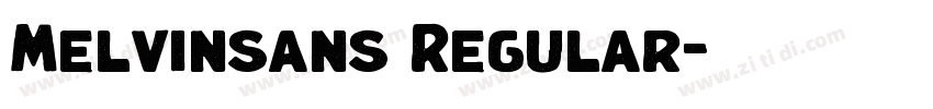 Melvinsans Regular字体转换